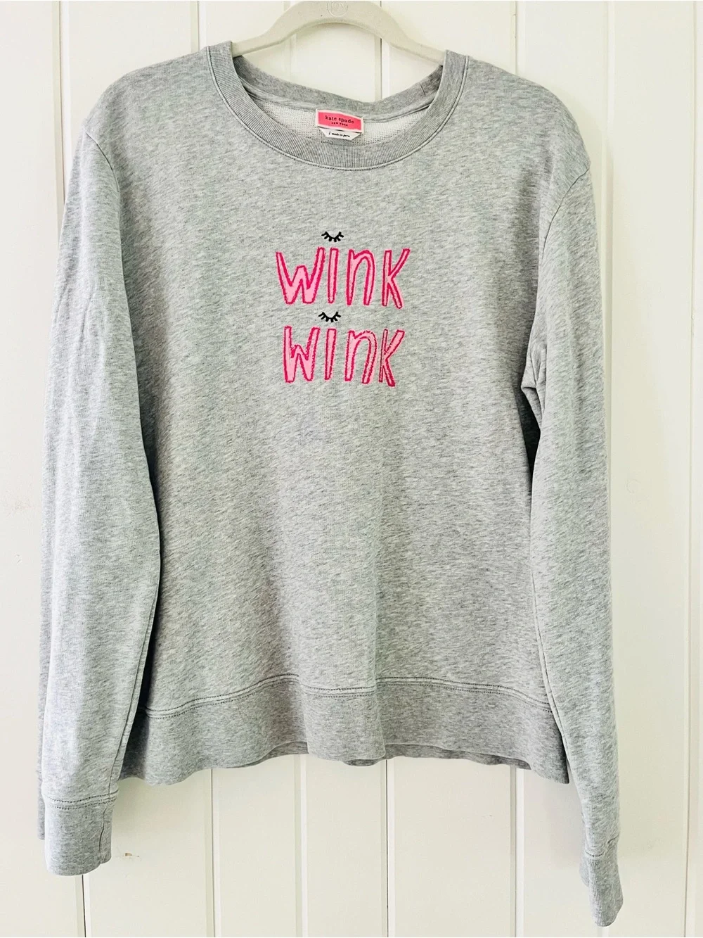 Kate Spade Gray Sweatshirt with Pink 